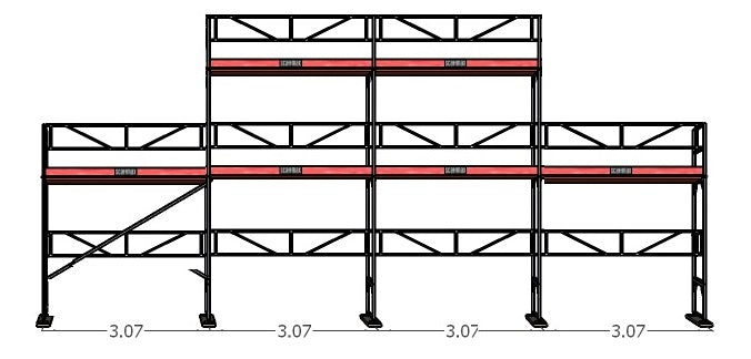 Ramställningspaket (12x4m + dubbel topp)
