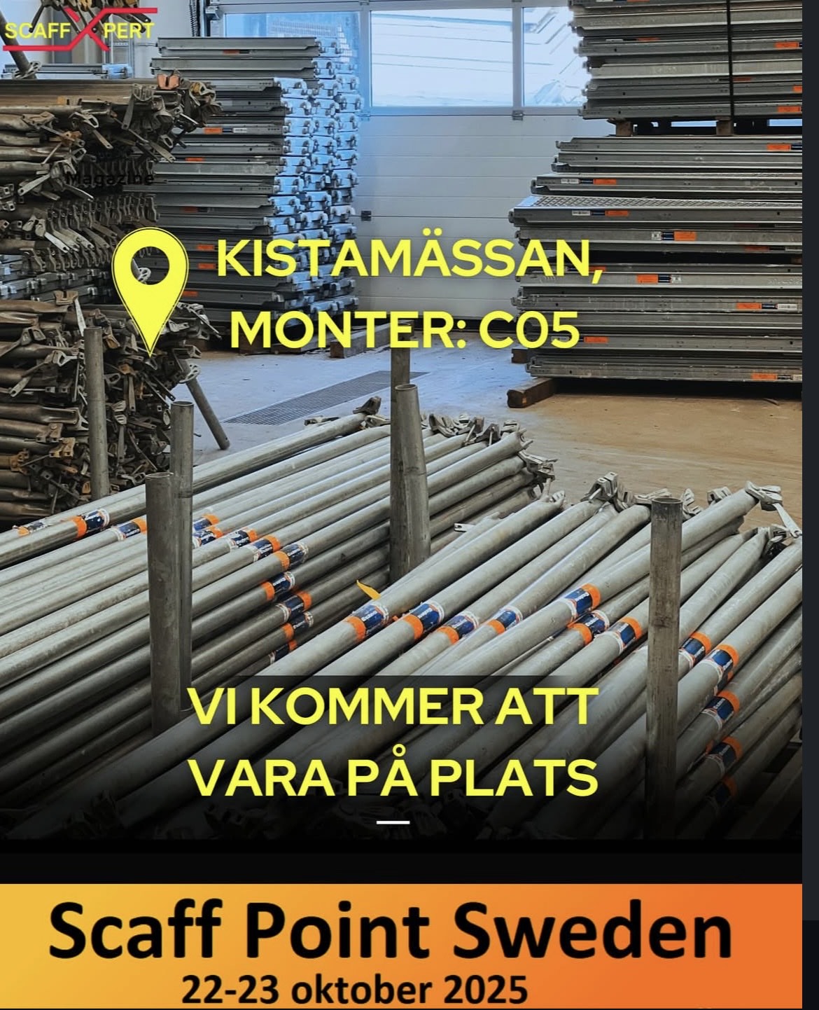 Scaffxpert ställer ut på Scaff Point Sweden 2025 på Kistamässan, monter C05