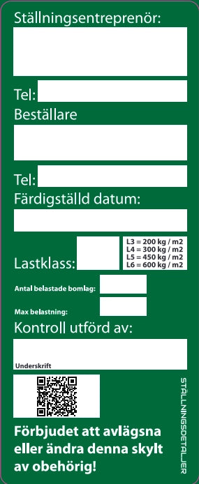 Grönskylt med QR-kod